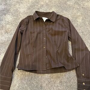 Abercrombie & Fitch Chocolate Striped Shirt